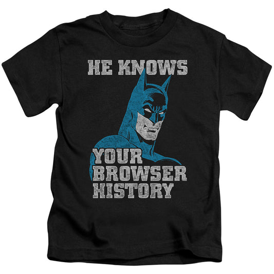 Batman Batman Knows Juvenile Kids Youth T Shirt Black Officially Licensed