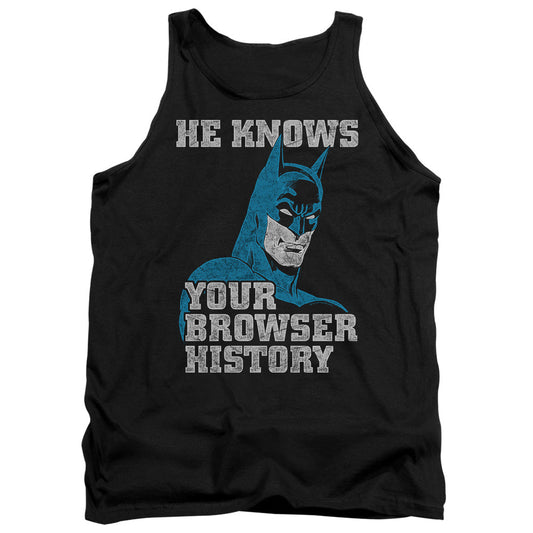Batman Batman Knows Mens Tank Top Shirt Black Officially Licensed