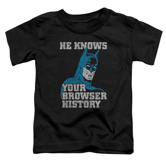 Batman Batman Knows Toddler Kids Youth T Shirt Black Officially Licensed