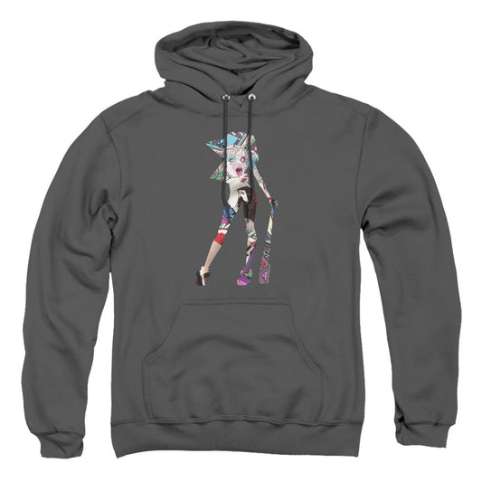 Batman Scene Inside Mens Hoodie Charcoal Officially Licensed