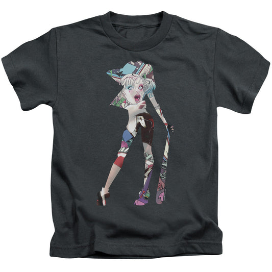 Batman Scene Inside Juvenile Kids Youth T Shirt Charcoal Officially Licensed