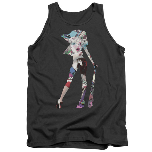 Batman Scene Inside Mens Tank Top Shirt Charcoal Officially Licensed