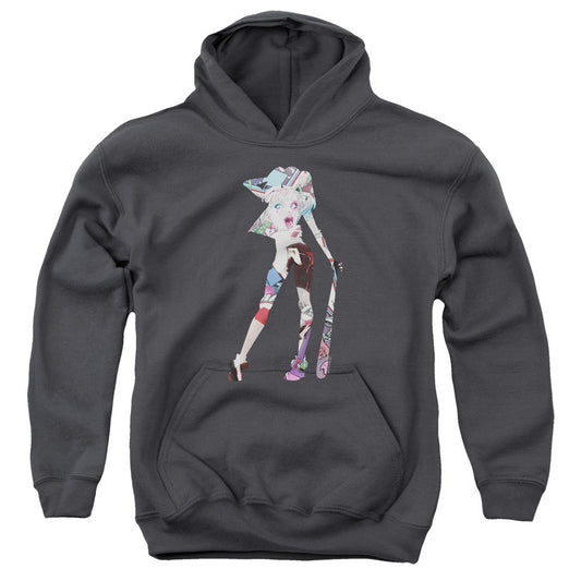 Batman Scene Inside Kids Youth Hoodie Charcoal Officially Licensed