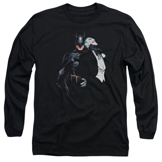 Batman Joker Choke Mens Long Sleeve Shirt Black Officially Licensed