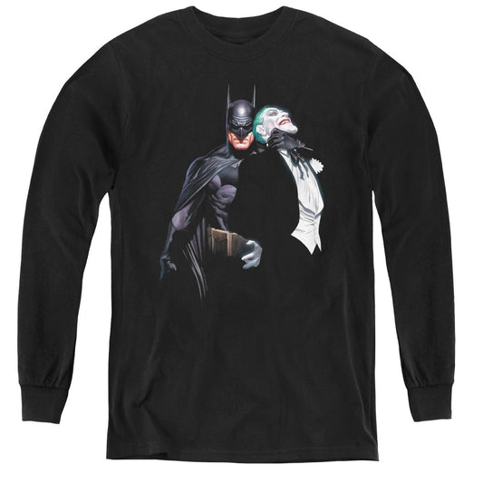 Batman Joker Choke Long Sleeve Kids Youth T Shirt Black Officially Licensed