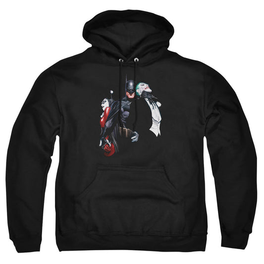 Batman Joker Harley Choke 
 Mens Hoodie Black Officially Licensed