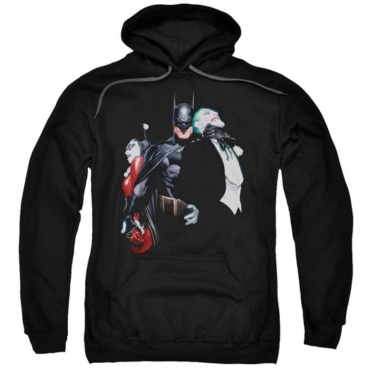 Batman Joker Harley Choke 
 Mens Hoodie Black Officially Licensed