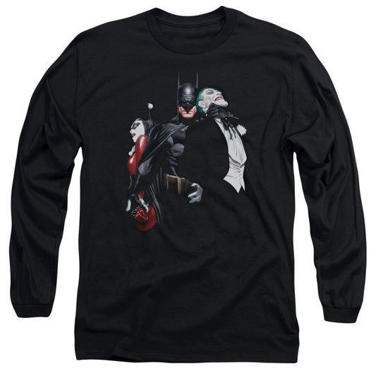 Batman Joker Harley Choke 
 Mens Long Sleeve Shirt Black Officially Licensed