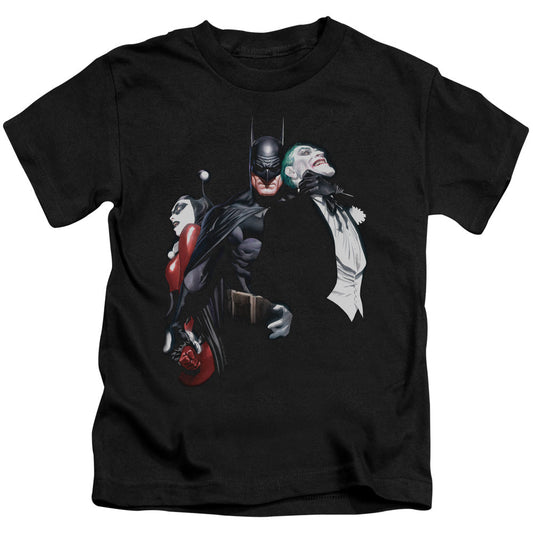 Batman Joker Harley Choke Juvenile Kids Youth T Shirt Black Officially Licensed