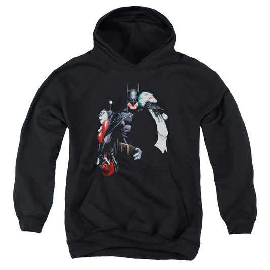 Batman Joker Harley Choke Kids Youth Hoodie Black Officially Licensed