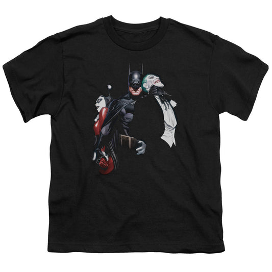 Batman Joker Harley Choke Kids Youth T Shirt Black Officially Licensed