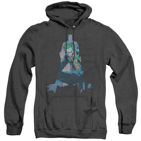 Batman Scene Inside Heather Mens Hoodie Black Officially Licensed