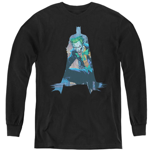 Batman Scene Inside Long Sleeve Kids Youth T Shirt Black Officially Licensed