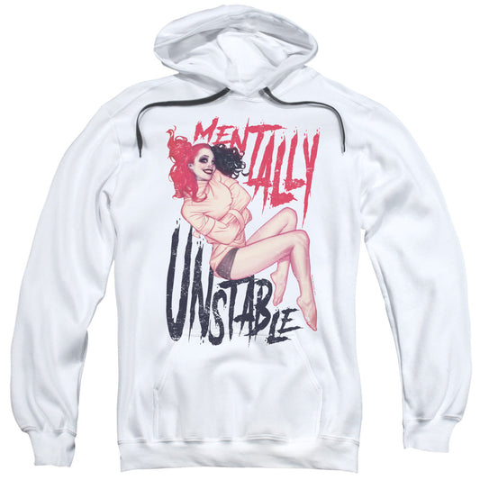 Batman Unstable Mens Hoodie White Officially Licensed