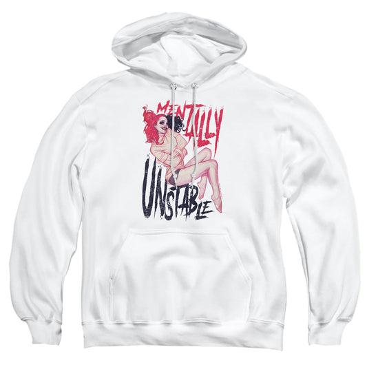Batman Unstable Mens Hoodie White Officially Licensed