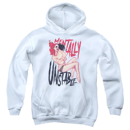 Batman Unstable Kids Youth Hoodie White Officially Licensed