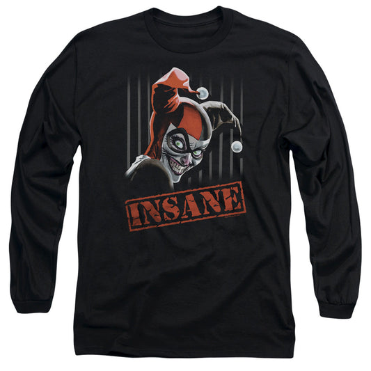 Batman Insane Mens Long Sleeve Shirt Black Officially Licensed
