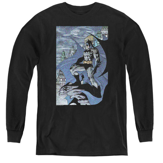 Batman Seurbat Long Sleeve Kids Youth T Shirt Black Officially Licensed
