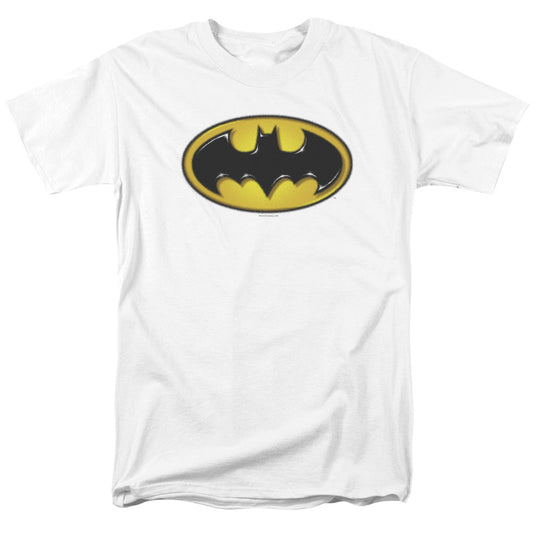 Batman Airbrush Bat Symbol Mens T Shirt White Officially Licensed