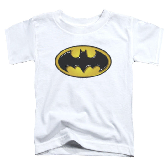 Batman Airbrush Bat Symbol Toddler Kids Youth T Shirt White Officially Licensed