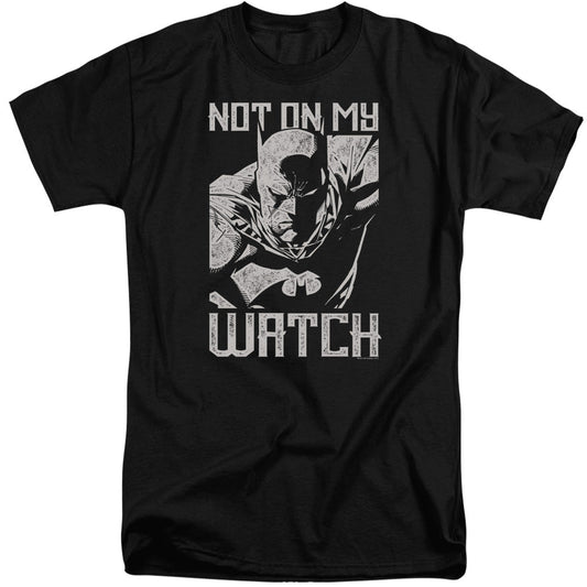 Batman Watch Mens Tall T Shirt Black Officially Licensed