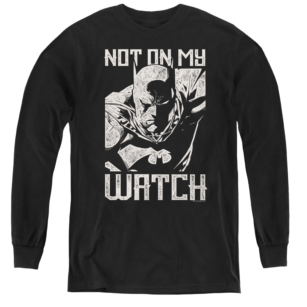 Batman Watch Long Sleeve Kids Youth T Shirt Black Officially Licensed