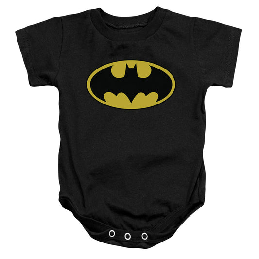 Batman Classic Logo Infant Baby Snapsuit Black Officially Licensed