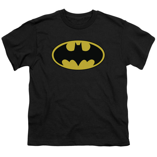 Batman Classic Logo Kids Youth T Shirt Black Officially Licensed