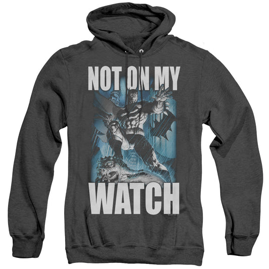 Batman Not On My Watch Heather Mens Hoodie Black Officially Licensed