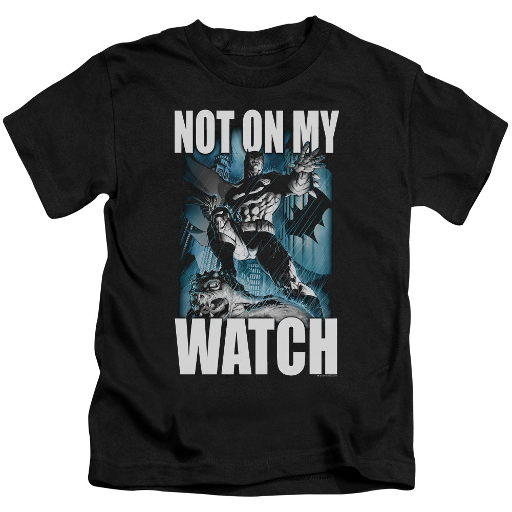 Batman Not On My Watch Juvenile Kids Youth T Shirt Black Officially Licensed