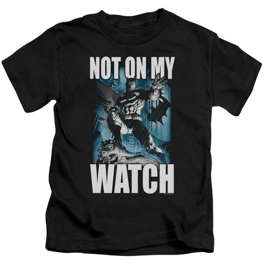 Batman Not On My Watch Juvenile Kids Youth T Shirt Black Officially Licensed