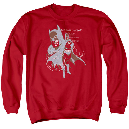 Batman Lean And Muscular Mens Crewneck Sweatshirt Red