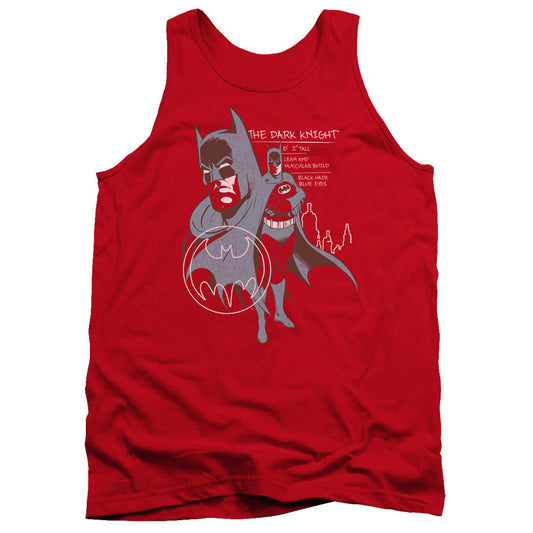 Batman Lean And Muscular Mens Tank Top Shirt Red Officially Licensed