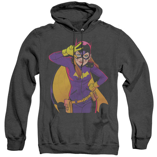 Batman Batgirl Moves Heather Mens Hoodie Black Officially Licensed