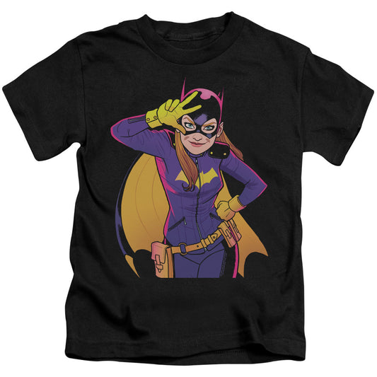 Batman Batgirl Moves Juvenile Kids Youth T Shirt Black Officially Licensed