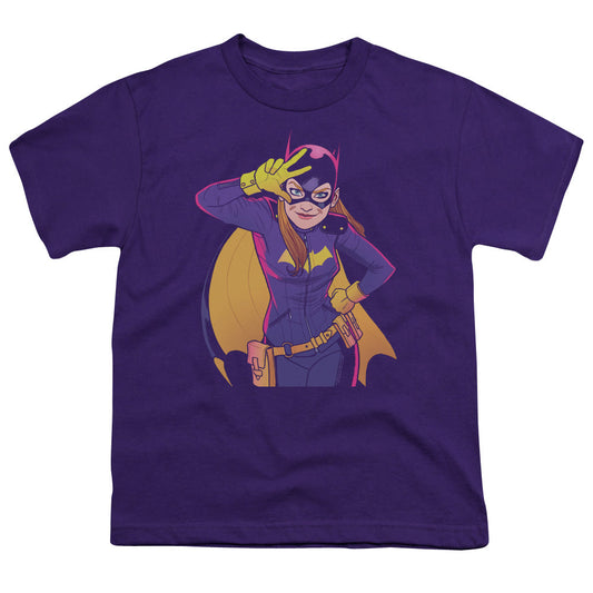 Batman Batgirl Moves Kids Youth T Shirt Purple Officially Licensed