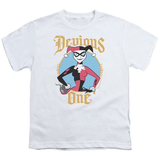 Batman Devious One Kids Youth T Shirt White Officially Licensed