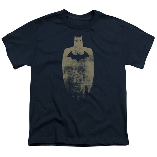 Batman Gold Silhouete Kids Youth T Shirt Navy Blue Officially Licensed