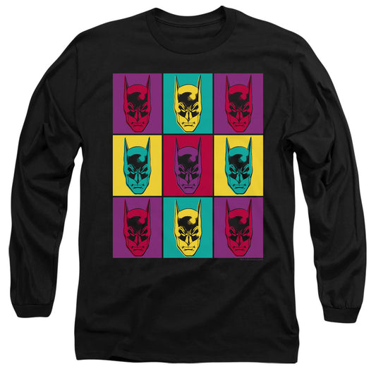 Batman Warhol Batman Mens Long Sleeve Shirt Black Officially Licensed