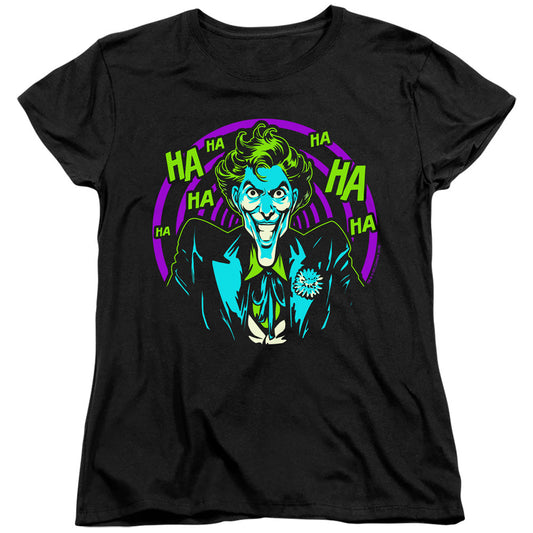 Batman Hahaha Womens T Shirt Black Officially Licensed