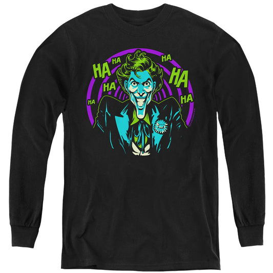 Batman Hahaha Long Sleeve Kids Youth T Shirt Black Officially Licensed