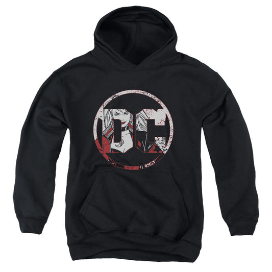 Batman Dc Logo Harley Kids Youth Hoodie Black Officially Licensed