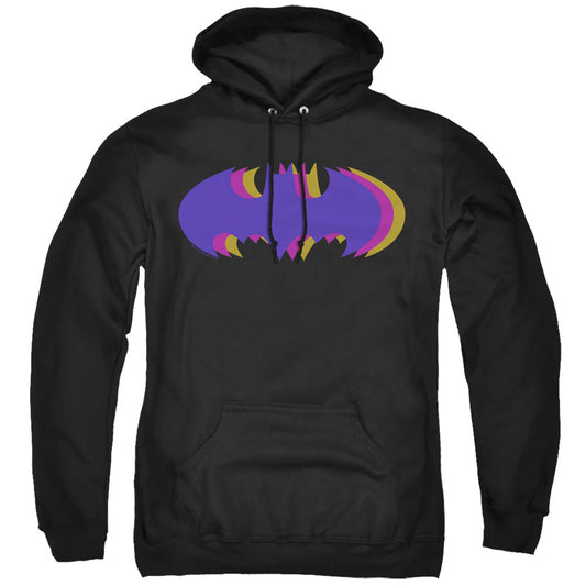 Batman Tri Colored Symbol Mens Hoodie Black Officially Licensed