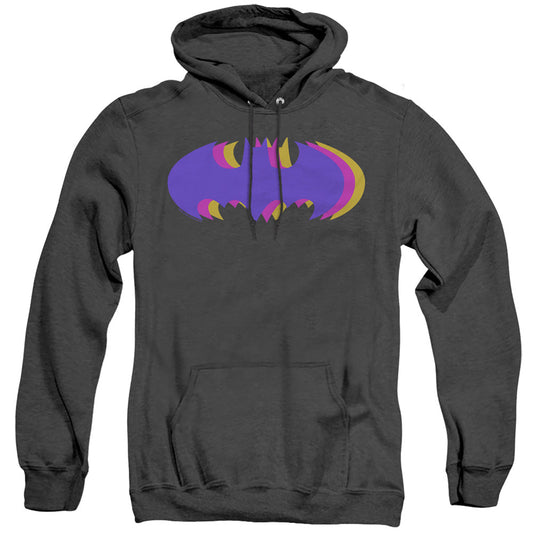 Batman Tri Colored Symbol Heather Mens Hoodie Black Officially Licensed