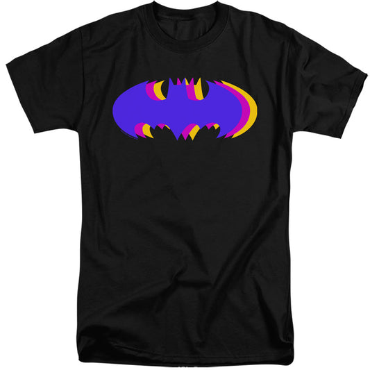 Batman Tri Colored Symbol Mens Tall T Shirt Black Officially Licensed