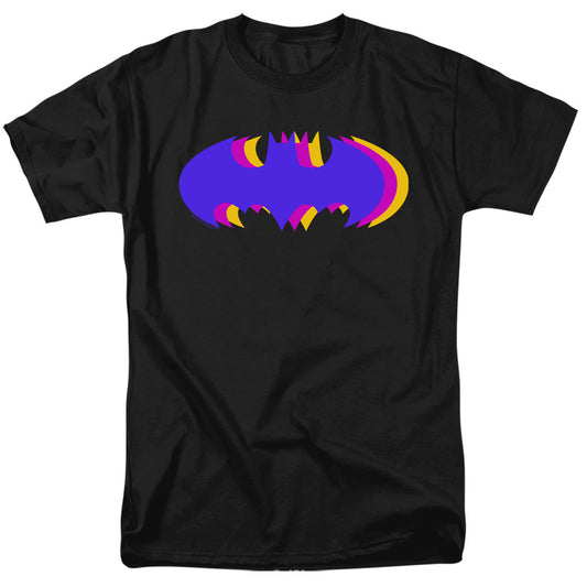 Batman Tri Colored Symbol Mens T Shirt Black Officially Licensed