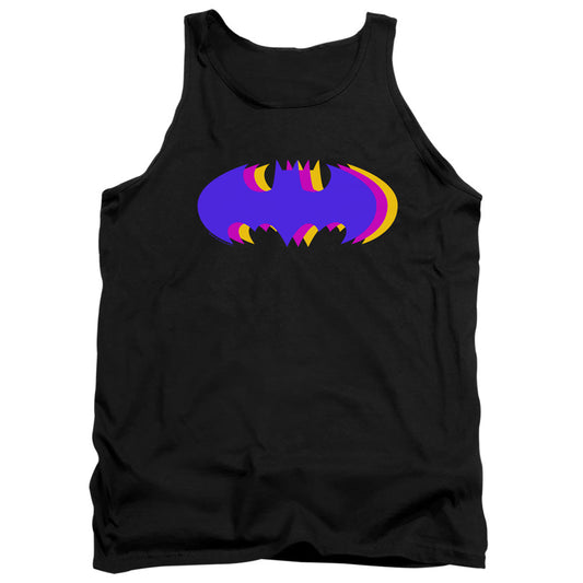 Batman Tri Colored Symbol Mens Tank Top Shirt Black Officially Licensed