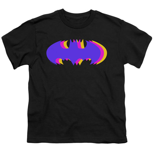 Batman Tri Colored Symbol Kids Youth T Shirt Black Officially Licensed