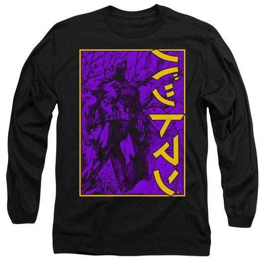 Batman Big Framed Kanji Mens Long Sleeve Shirt Black Officially Licensed