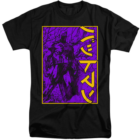 Batman Big Framed Kanji Mens Tall T Shirt Black Officially Licensed